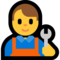 Man Mechanic emoji on Microsoft